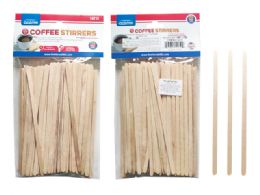 144 Bulk COFFEE STIRRERS BAMBOO 200-Piece 5.5" Long