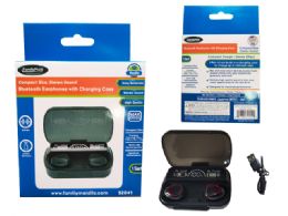 24 Bulk BLUETOOTH EAR PHONES CHARGING CASE BLACK