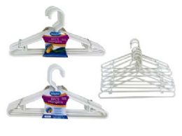 48 Bulk Hanger Adult 8/pk White;42cm/l W/antI-Slip Dot