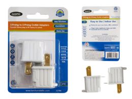 144 Bulk 2-Piece Etl Outlet Adapter 3pronG-2prong