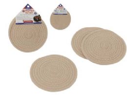 96 Bulk 2-Piece POT HOLDERS HOT PAD TRIVET 7.75" Diameter