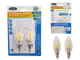 48 Bulk Led Lightbulb Filament Etl 2pc 4w=40w E12 C35