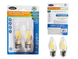 48 Bulk Led Lightbulb Filament Etl 2pc 4w=40w E26 C35