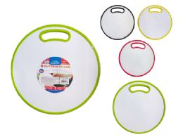 24 Bulk Pls Cutting Board W/ Handle Rd Black,red,green,ye