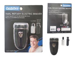 12 Bulk Electric Shaver Dual Rotary W/ Brush & Cleaner