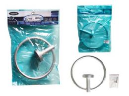 24 Bulk Towel Ring W/screws 6inch Dia X.75inch