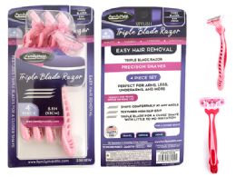 96 Bulk Razor 4pc Women's 5inch L