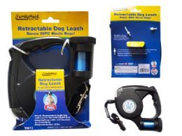 24 Bulk Retractable Dog Leash W/ Waste Bags 20pc 5m Long