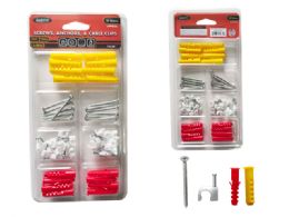 96 Bulk Screw+anchor+cable Clips