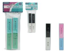 96 Bulk Nail File Blocks 2pc 8-Step 1.25" Sq X6.3" H