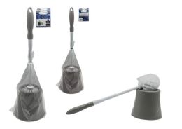 24 Bulk Toilet Brush W/ Holder;17.5inch H X5.25inch Dia