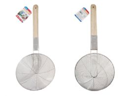 24 Bulk STRAINER 8.5" Diameter X 20.47" Long WOOD AND METAL HANDLE
