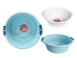 48 Bulk Plastic Basin W/handle 15.25inch D 16.35inchx6inch H
