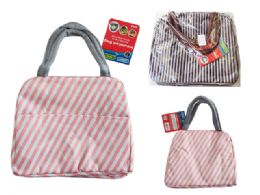 96 Bulk LUNCH BAG INSULATED PRINTED 8.75"X7.5"X5"