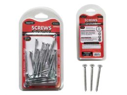 96 Bulk Wood Screws 72gm Net Silver 1 9/16in 3.5x40mm
