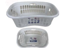 12 Bulk Laundry Hamper 23.5inchx15.5inchx9.5inch H  White Clr