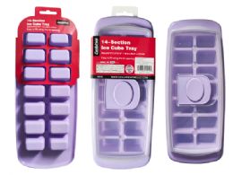 72 Bulk Ice Cube Tray W/ Lid 14 Section 5.6''x11.5''x1.5'
