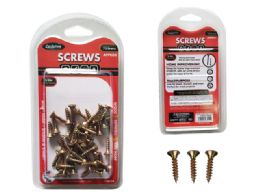 96 Bulk Wood Screws 72gm Net Gold 3.5x16mm