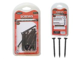 96 Bulk Wood Screws 72gm Net Black 1 15/16in 3.5x50mm
