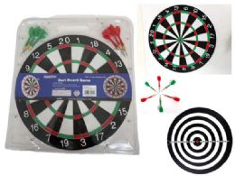 6 Bulk Dart Board 14inchdia W/6 Darts 4.25''l