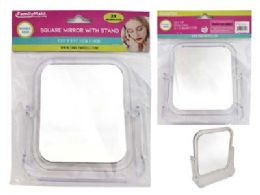 24 Bulk Mirror Sq With Stand 2x Mag 4.33inchx5.51inch