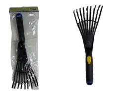 24 Bulk Black Handheld Leaf Rake