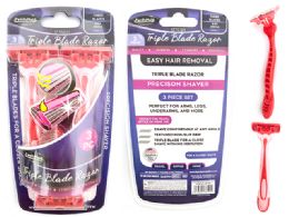 96 Bulk Razor 3pc Women's 5inch