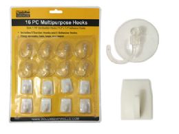 96 Bulk Hooks 16pc Multipurpose;1.75inch D