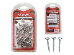 96 Bulk Wood Screws 72gm Net Silver 1 In 3.5x25mm