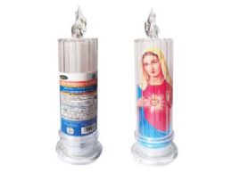 144 Bulk Led Religious Candle Mary