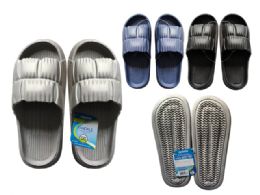 48 Bulk Men's Eva  Sandals Grey, Black ,navy Clr