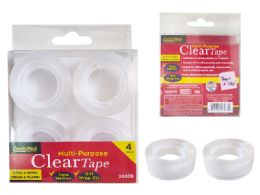 96 Bulk Clear Tape Refills 4pc 0.75inchx600inch Each
