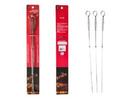 144 Bulk BBQ SKEWERS 3-Piece METAL 17" Long