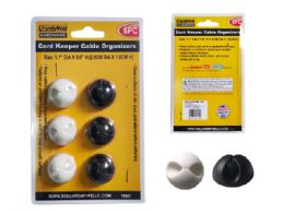 144 Bulk 6pc Cord Keepers Cable Organizers 1.2inch Dia
