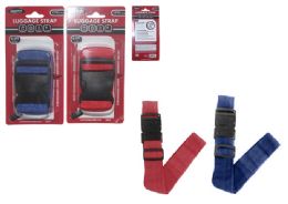 96 Bulk Luggage Strap 5x190cm Red Blue Color