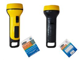 24 Bulk FLASHLIGHT 5CM X15.5CM High BLACK YELLOW