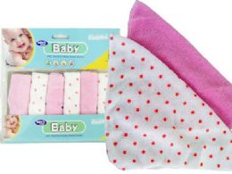 144 Bulk 6pc Baby Wash Cloth 