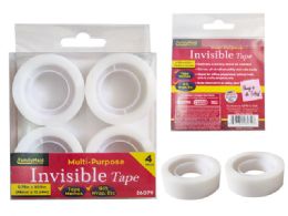 96 Bulk Invisible Tape Refills 4pc 0.75inchx600inch Each