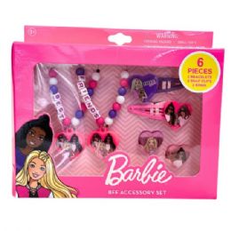 12 Bulk Barbie 6 Piece Bff Accessory Set With Bracelets Charms And Snap Clips