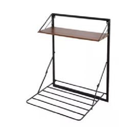 Bulk Rta Shelf Laundry Drying/folding Rack 24x20x31 Walnut Color Label