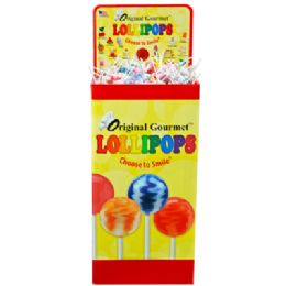 480 Bulk Lollipop Original Gourmet 480 Pc 12 Asst Flavors Dump Bin Floor Display