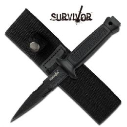 12 Bulk Survivor Series - Boot Knives With Nylon Sheath