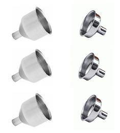 10 Bulk 6 Count Of Stainless Steel Funnels For Essential Oils 3 Tall 3 Short