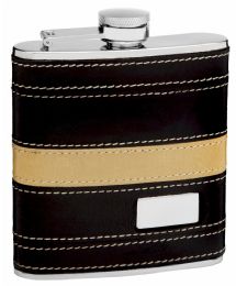 6 Bulk Genuine Leather Hip Flask Holding 6 oz Pocket Size