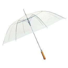 12 Bulk Clear Rain Umbrella - 54 inch Across - RiP-Resistant