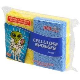 72 Bulk Sponges 4pk Cellulose Slight Irregulars