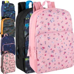24 Bulk 17-Inch Printed Backpack