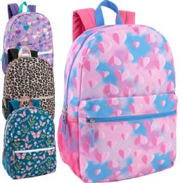 24 Bulk 17-Inch Printed Backpack