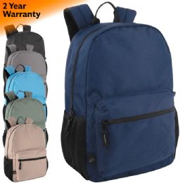 24 Bulk 17-Inch Mountain Edge Dome Backpack With Laptop Sleeve - 2 Yr Warranty