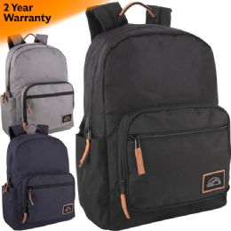 24 Bulk 18-Inch Mountain Edge Deluxe Backpack With Laptop Sleeve - 2 Year Warranty